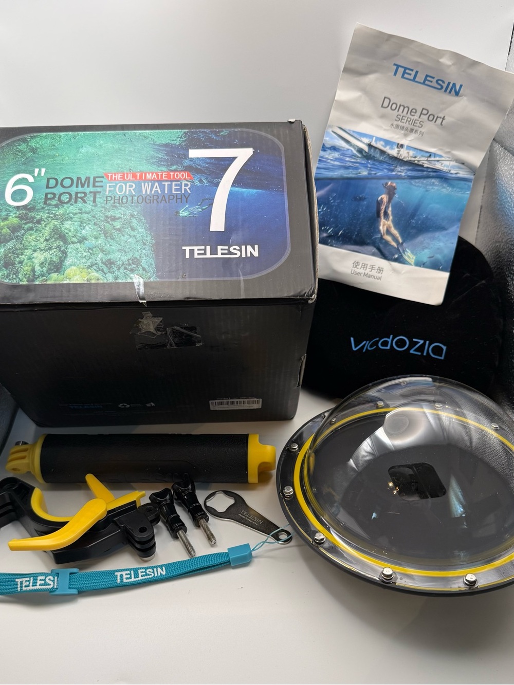 TELESIN 6-inch Dome Port Waterproof
Housing for GoPro Hero 7